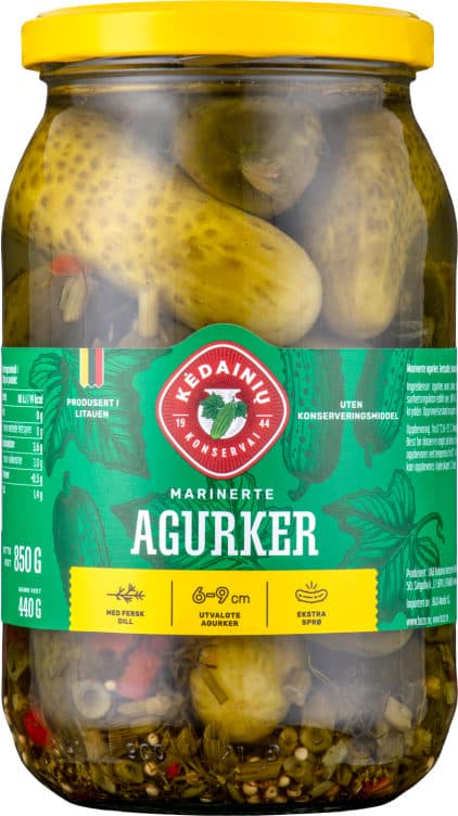 Agurk Marinert 880g Kedainiu