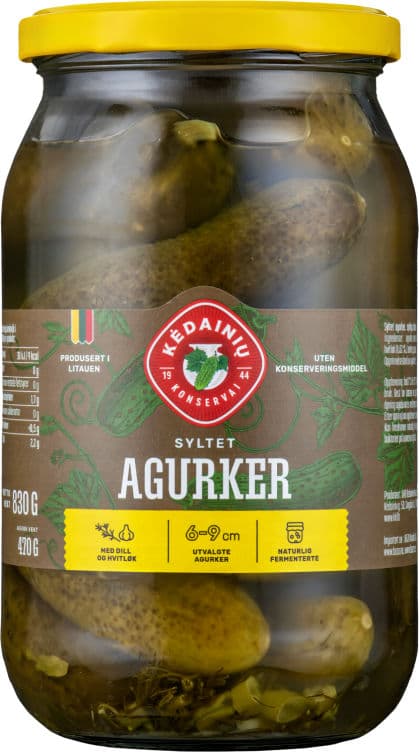 Agurk m/Salt 860g Kedainiu