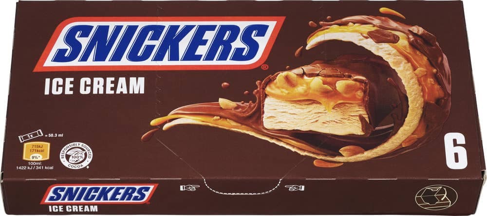 Snickers-is 6 stk, 301,8 ml