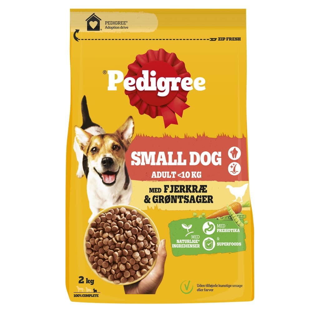 Pedigree Adult Mini Tørrfôr med kylling og grønnsaker til voksne hunder 2kg