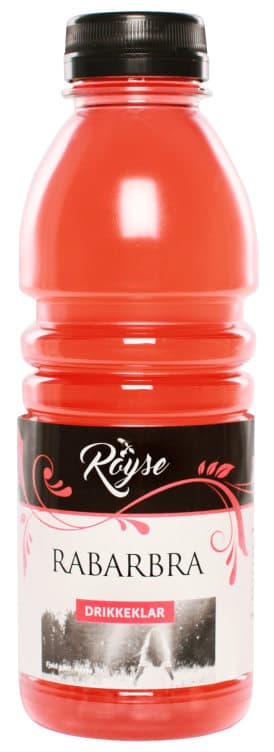 Rabarbrasaft Drikkeklar 500ml Røyse frukt&bær flaske