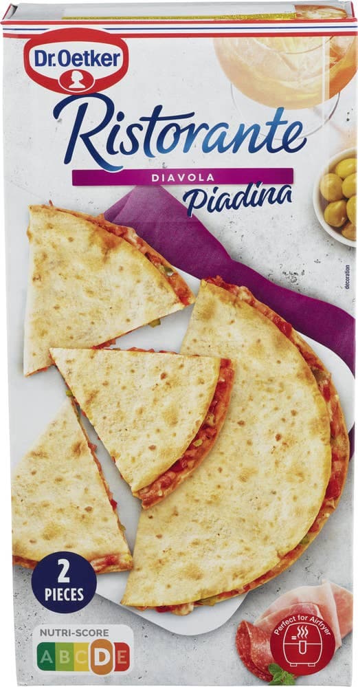 Ristorante Piadina Diavola 2pk 280g Dr. Oetker