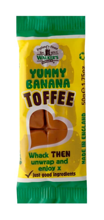 Walkers Toffee Bar Yummy Banana 50g