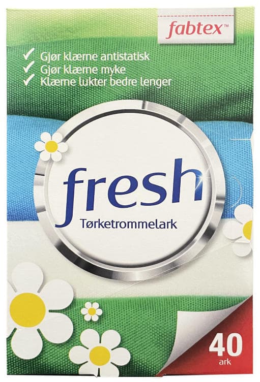 Fresh Tørketrommel Ark 40stk Fabtex