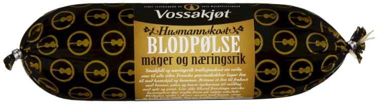Blodpølse Mager 500g Vossakjøt