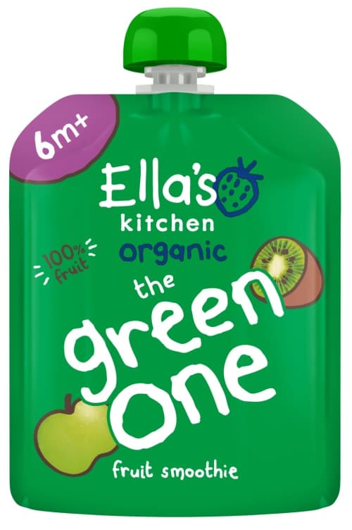 Smoothie Økologisk 6m Eple og Kiwi 90g Ellas