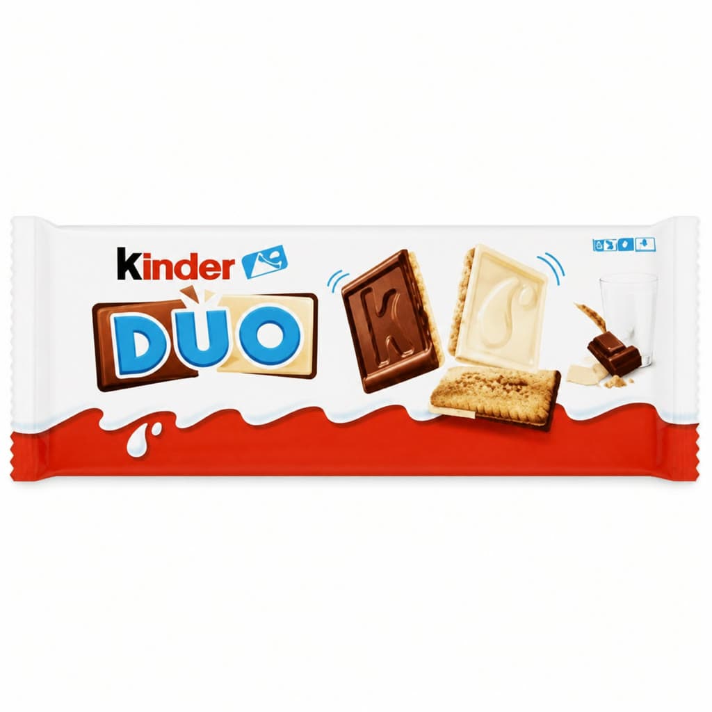 Kinder Duo Melkesjokolade og Hvit Sjokolade 150g