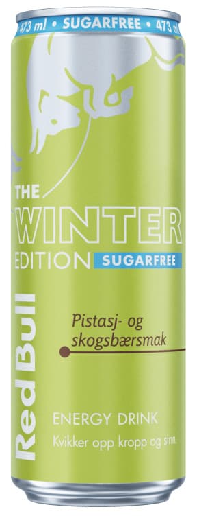 Red Bull Winter Edition uten Sukker Pistasj og Skogsbær 473ml