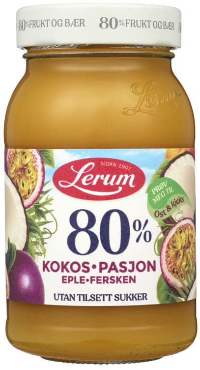 80% Kokos/Pasjon 335g Lerum