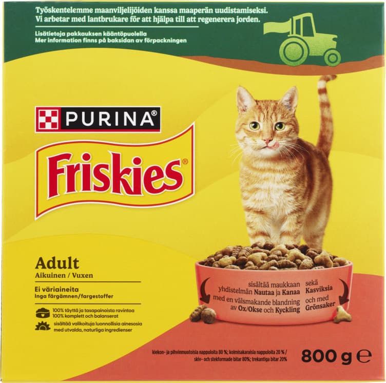 Friskies Adult Okse&Kylling&Grønnsaker 800g Purina
