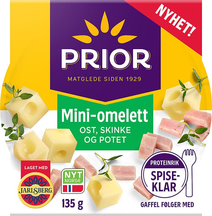 Prior Mini Omelett Ost og Skinke 135g
