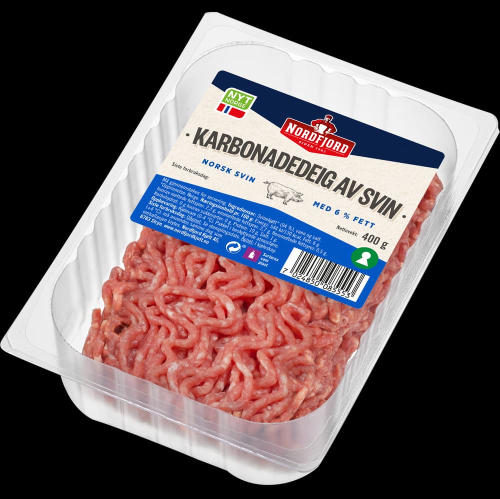 Karbonadedeig Svin 400g Gilde
