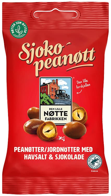 Sjokopeanøtt Havsalt og Sjokolade 80g Den Lille Nøttefabrikken