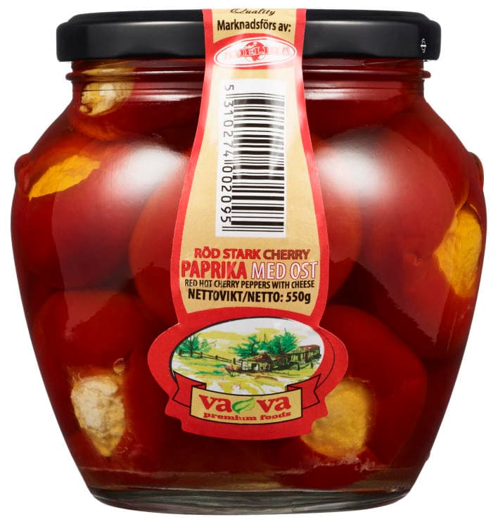 Paprika Cherry Rød m/Ost 550g