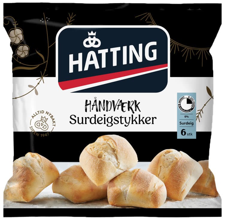 Surdeigstykke 6stk 402g Hatting