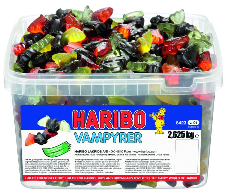 Vampyr Flaggermus Smågodt 2,625kg Packers Brand