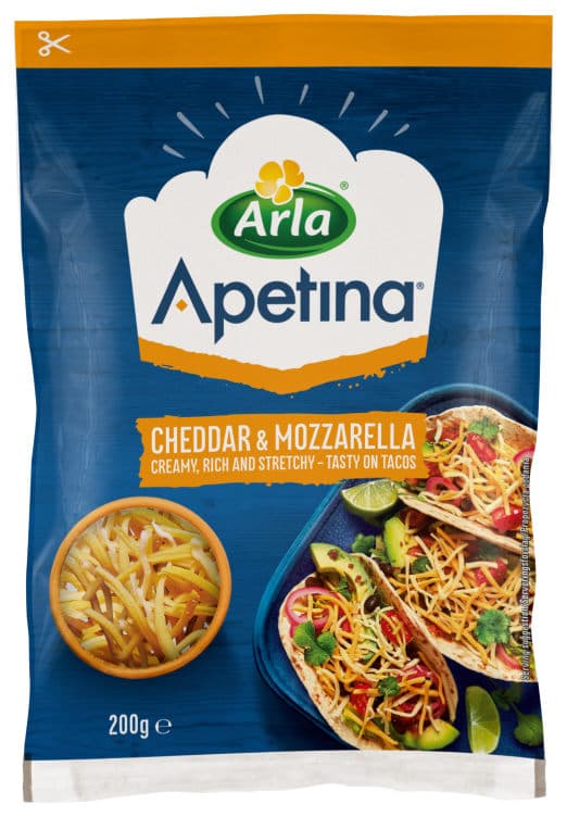 Cheddar&Mozzarella 200g Apetina