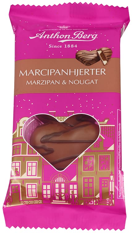 Marsipanhjerte Nougat 84g Anthon Berg