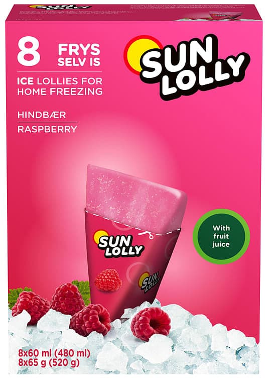 Sun Lolly Raspberry 8stk 480 ml