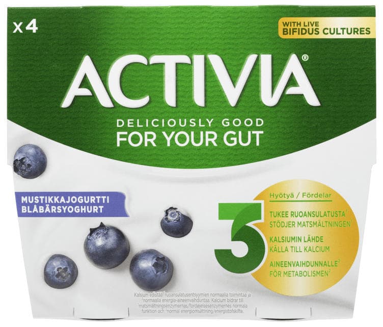 Activia Yoghurt Blåbær 4x125g 500 g