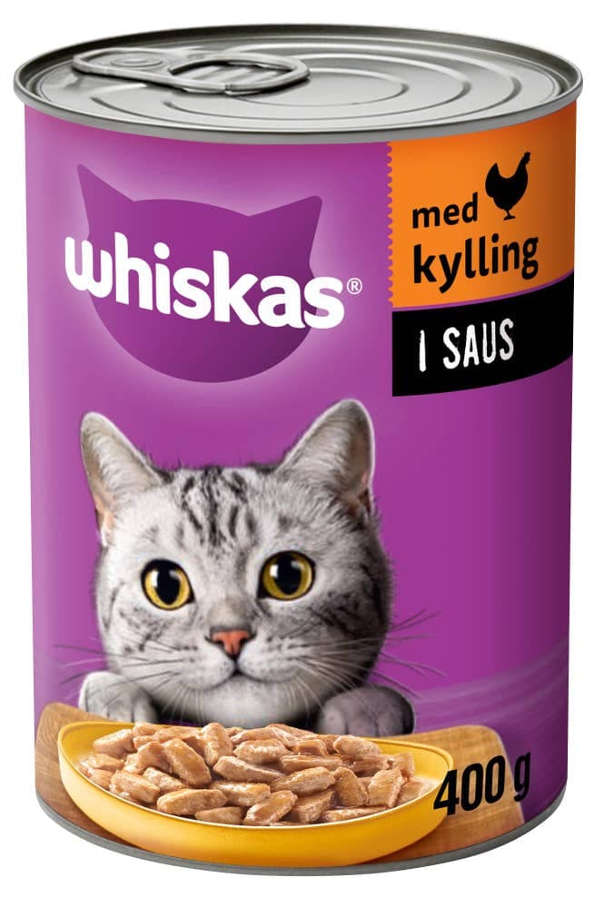 Whiskas Våtfôr med Kylling i Saus til Voksne Katter Fra 1 År 400g