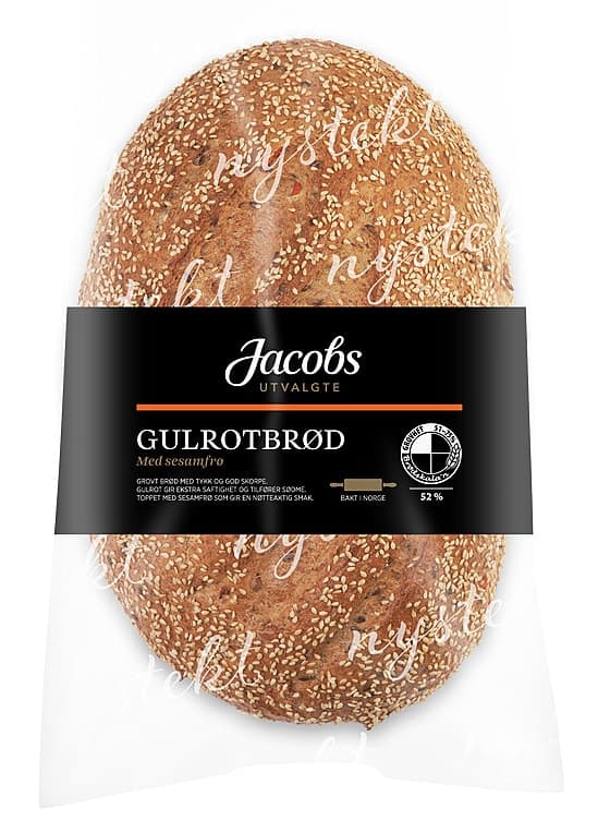 Gulrotbrød m/Sesamfrø Ca600g Jacobs 1 g