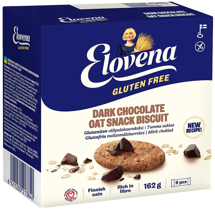 Havrekjeks med Sjokoladebiter Glutenfri 162g Elovena