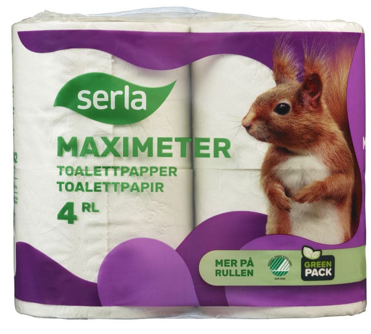 Toalettpapir Maximeter 4rl Serla 4 stk