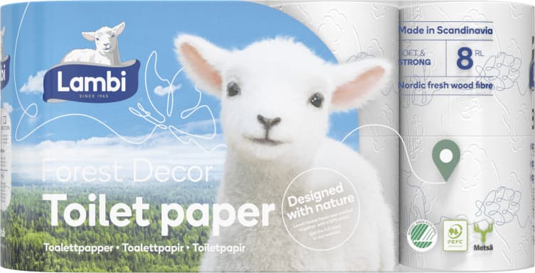 Toalettpapir Decor 8pk Lambi 8 stk