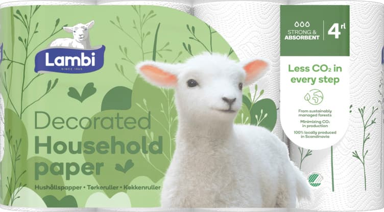 Tørkerull 4pk Decor Lambi 49,2 stk
