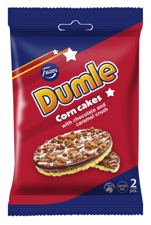 Dumle Maiskake m/Sjoko/Caramell 2pk Fazer 33 stk