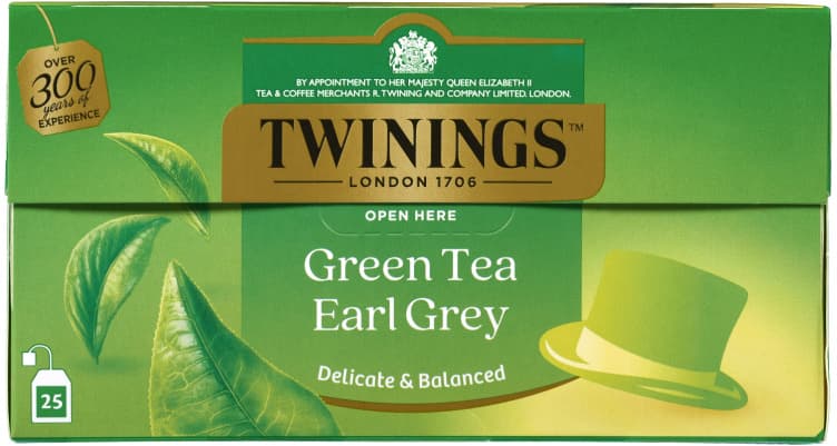 Grønn Te Earl Grey 25pos Twinings 25 stk