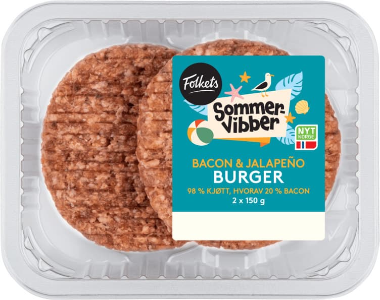 Burger Bacon Jalapeno 2x150g Sommervibber 300 g