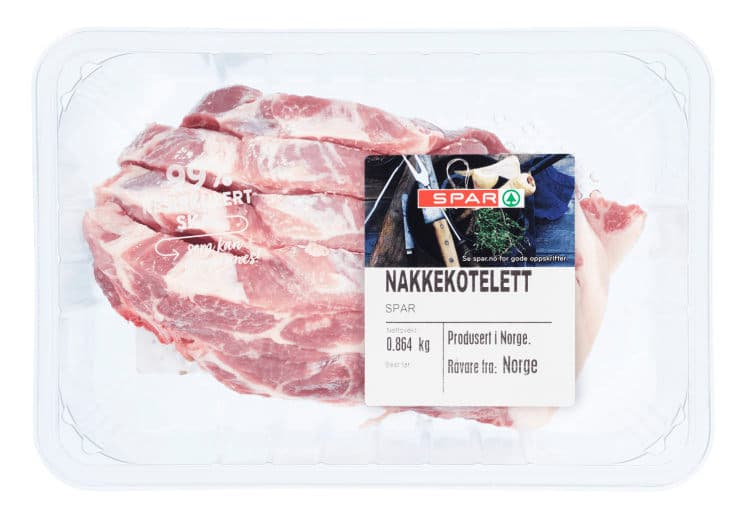Svin Nakkekotelett 4pk Ca900g Spar