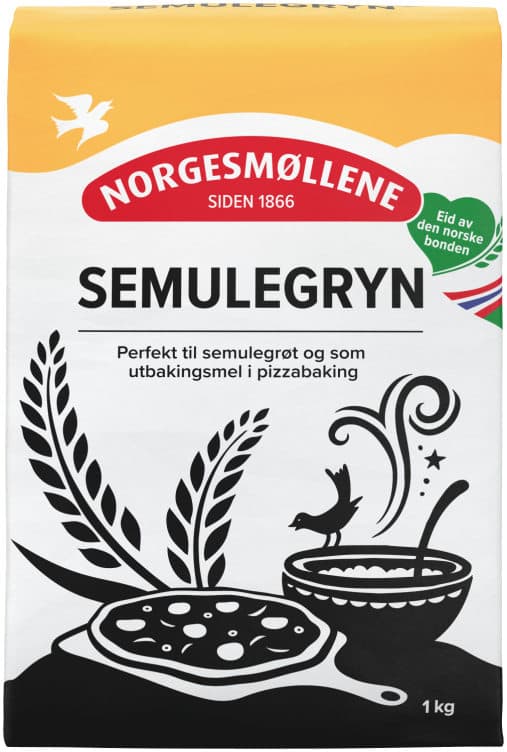 Semulegryn 1kg Norgesmøllene