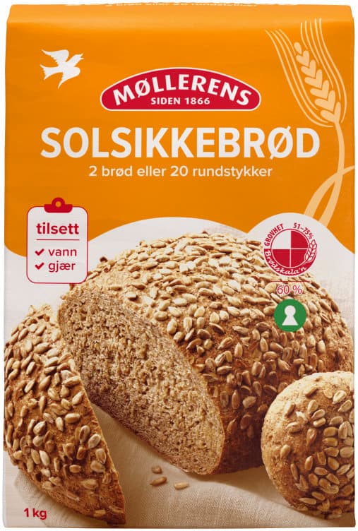Solsikkebrød Melmiks 1kg Møllerens