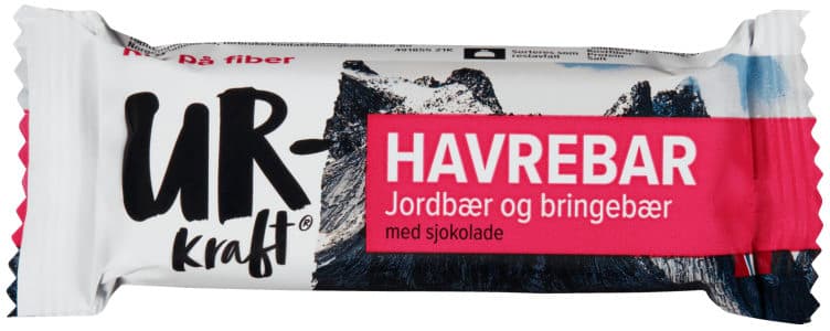 Urkraft Havrebar Jordbær&Bringebæ m/Sjoko 40g