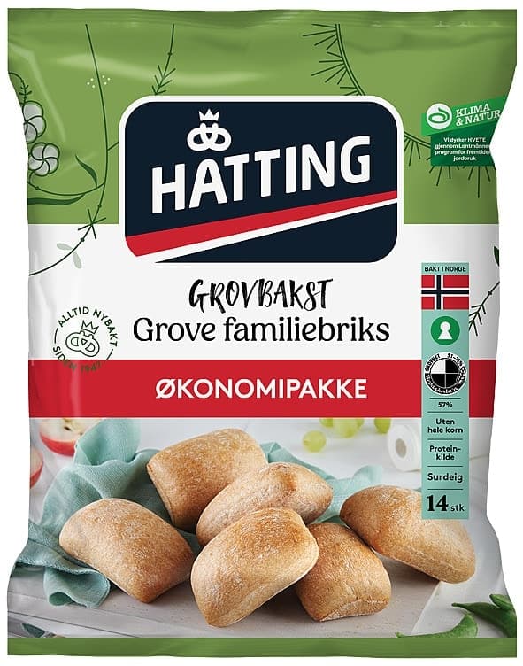 Grove Familiebriks Økonomipakke 70gx14stk Hatting 980 stk