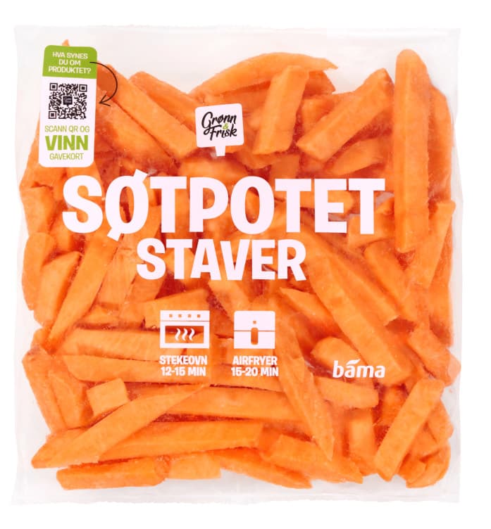 Søtpotet Fries 330g Grønn&Frisk