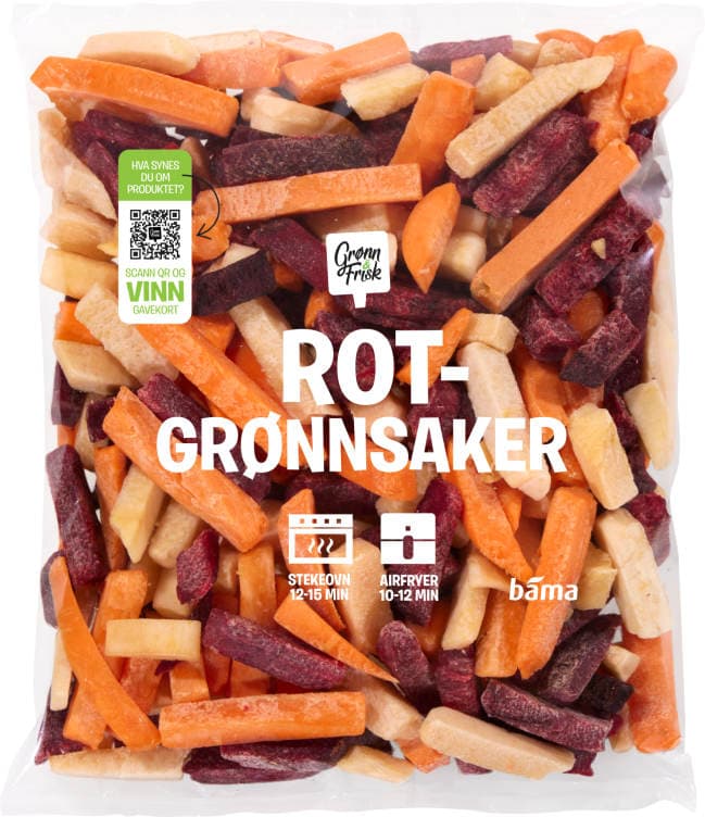 Rotgrønnsaker Gulrot, Pastinakk og Rødbete 600g Grønn&Frisk