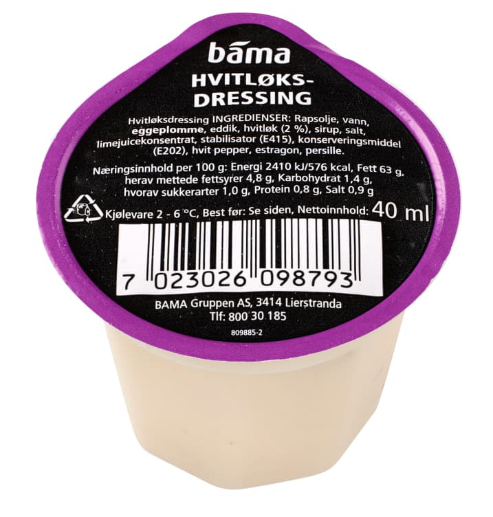 Dressing Hvitløksdressing 40g Bama