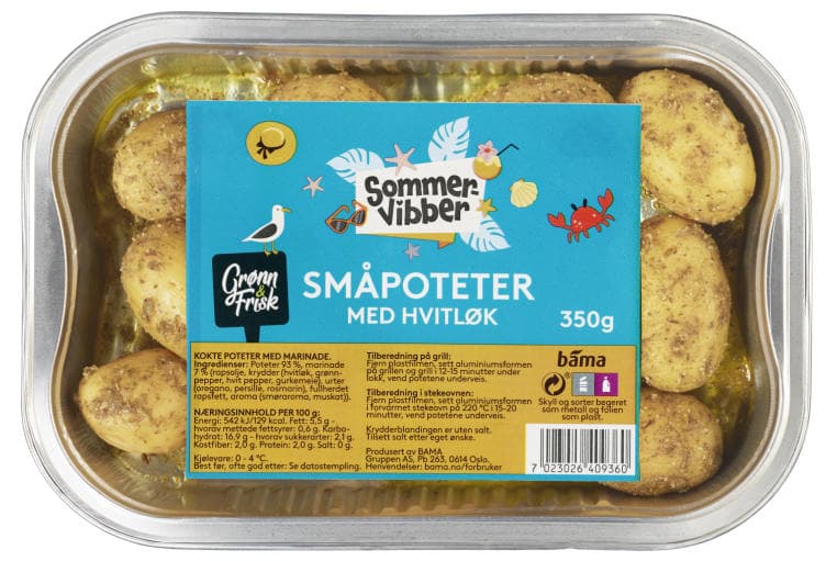 Småpoteter m/Hvitløk 350g Sommervibber
