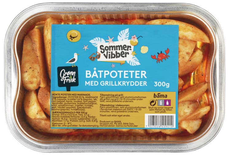 Båtpoteter m/Grillkrydder 300g Sommervibber