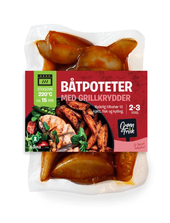 Båtpoteter m/Grillkrydder 400g Grønn&Frisk