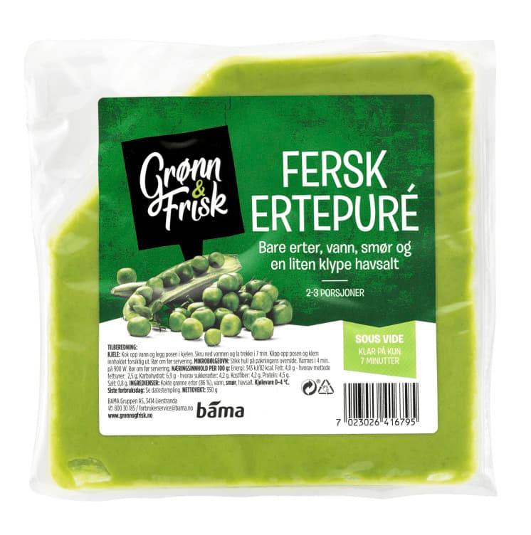 Ertepuré 350g Grønn&Frisk