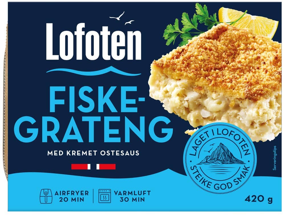 Klassisk fiskegrateng Med kremet ostesaus, 420 g