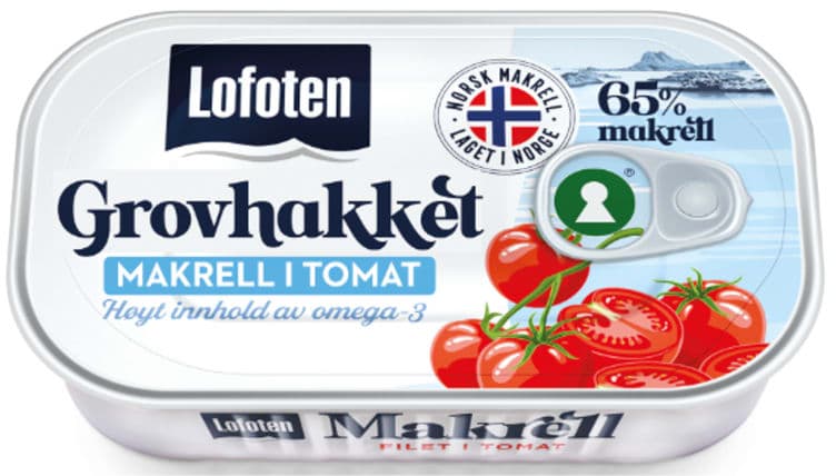 Makrell i Tomat Grovhakket 110g Lofoten