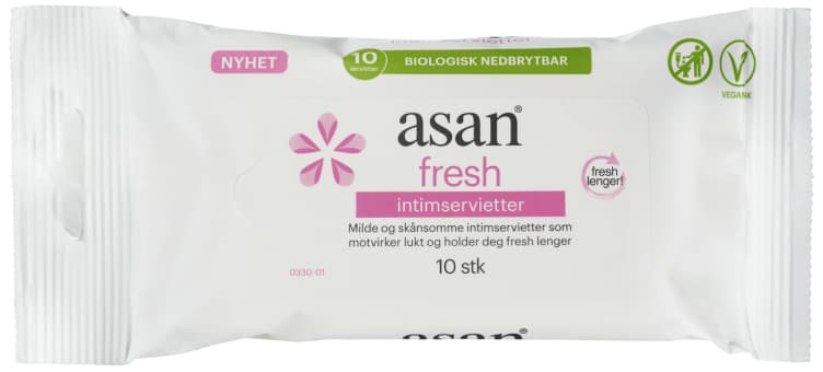 Asan Intimserviett Fresh 10stk Asan