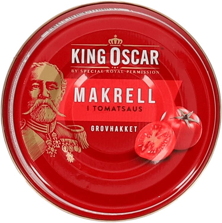 Makrell Grovrevet i Tomat 100g King Oscar