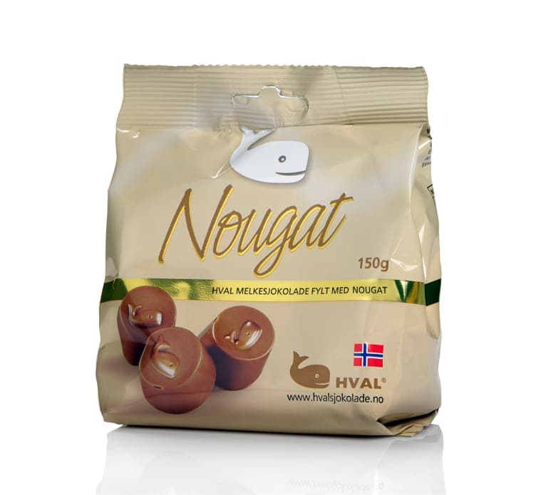 Nougat Melkesjokolade 150g Hval